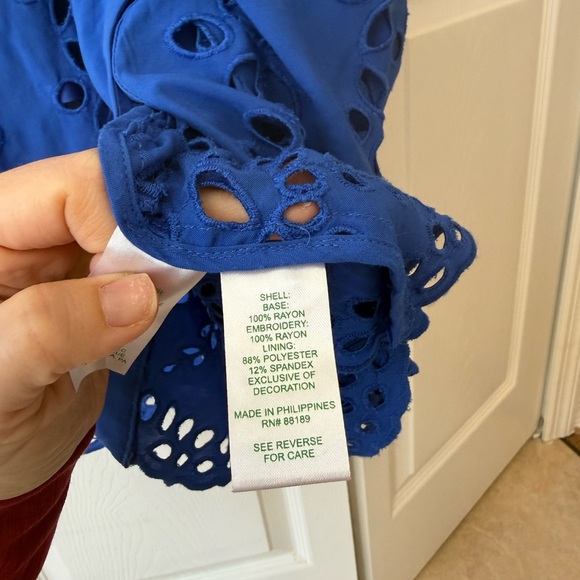 Lilly Pulitzer Amrita Midi Dress Borealis Royal Blue Soiree Eyelet 2 - Picture 11 of 11